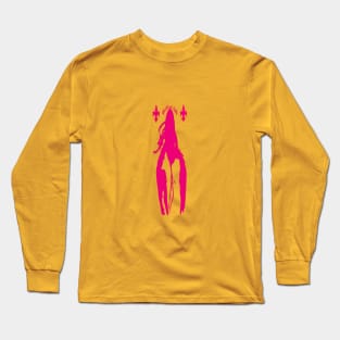 Pink Crawfish Art Long Sleeve T-Shirt
